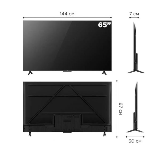 Телевизор TCL 65" 65V6B черный  LED UHD 60Hz SmartTV