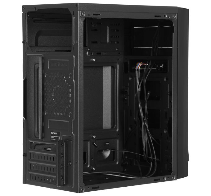 Корпус mATX Digma DC-MATX100-U2, Mini-Tower, без БП, черный