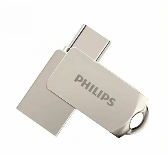 Флеш диск 32Gb PHILIPS 2-in-1 USB 3.2 USB C, OTG, USB 3.2/Type-C, Металл, 100 MB/s