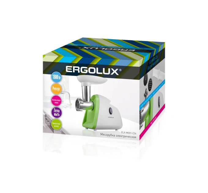 Электромясорубка Ergolux ELX-MG01-C34 White