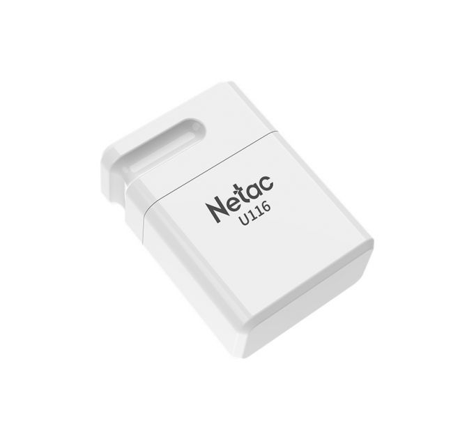 Флеш диск Netac U116 64Gb <NT03U116N-064G-30WH>, USB3.0, миниатюрная пластиковая белая
