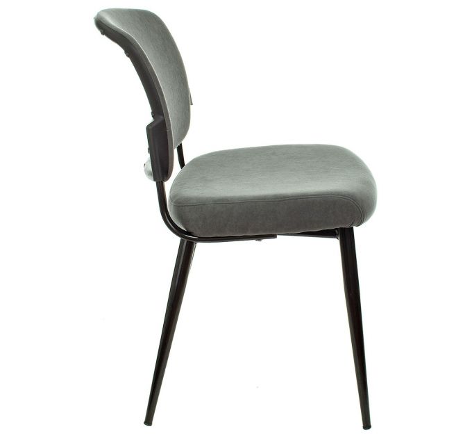 Стул для кухни Бюрократ KF-8 серый Alfa 44 металл черный на ножках (KF-8/FABRIC/GREY)
