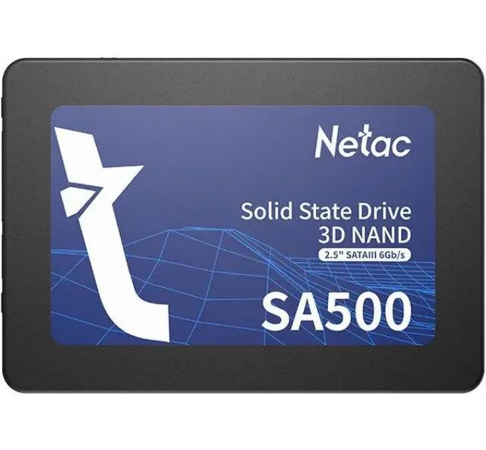 Накопитель SSD Netac SA500, 960GB, SATA III, 2.5", R/W 530/475