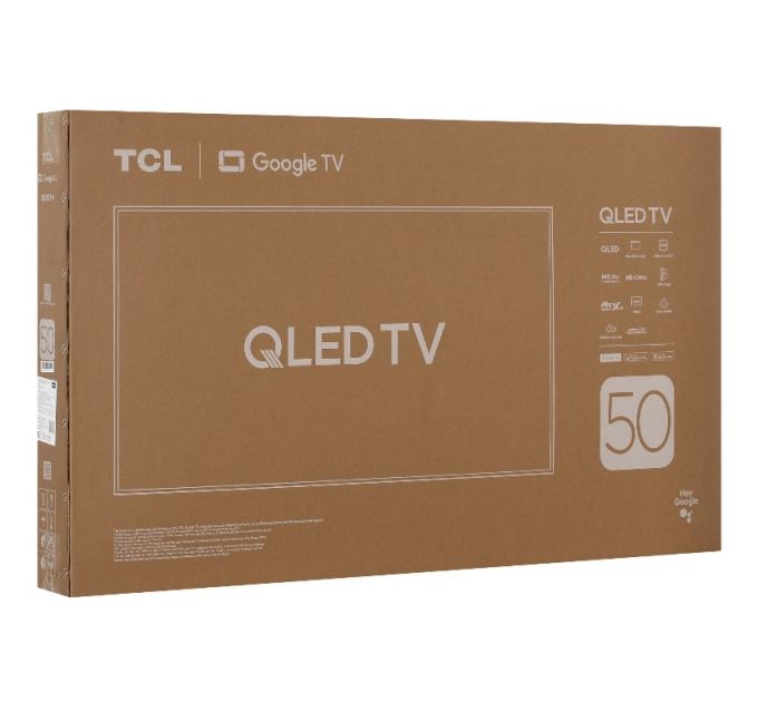 Телевизор TCL 50" 50P7K черный LCD QLED 4K UHD 60Hz Google TV