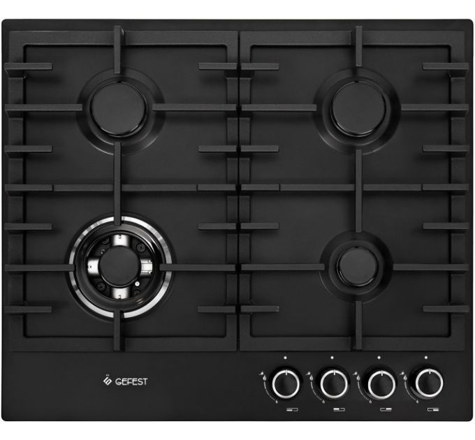 Газовая варочная поверхность Gefest ПВГ 1214-01 К2 черный матовый
