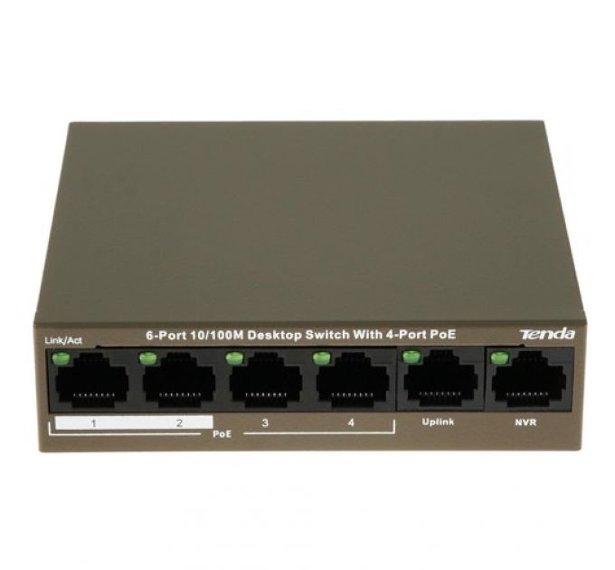 Коммутатор Tenda TEF1106P-4-63W 6PORT 100M 4POE
