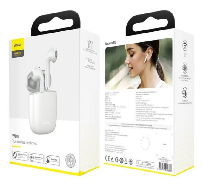 Беспроводные наушники Baseus Encok TWS W04 NGTW030102 Белые