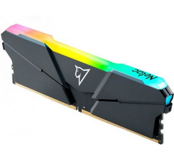 Оперативная память DDR 4 DIMM 16Gb PC25600, 3200Mhz, Netac Shadow NTSRD4P32SP-16E, RGB, C16 Grey, с 