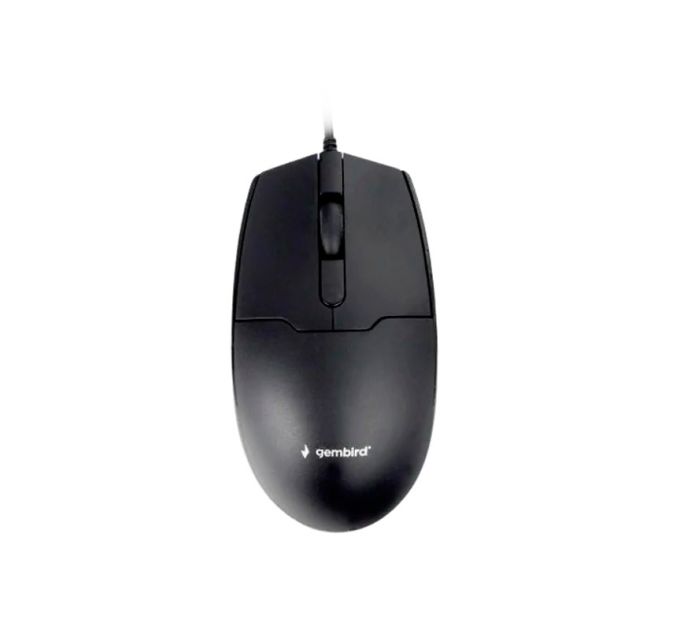 Мышь Gembird MOP-425, USB, черный, 2кн.+колесо-кнопка, 1000 DPI, кабель 1.8м