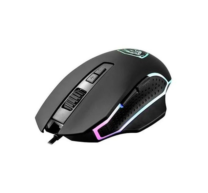 Мышь проводная Qumo Onyx RGB M73 черный, 2400 dpi, USB, кнопки - 4