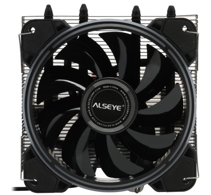 Кулер для процессора Alseye H120T черный, 120 мм, алюминий/медь, 2000 об/мин, 35.5 дБ, 4 pin, 125 В