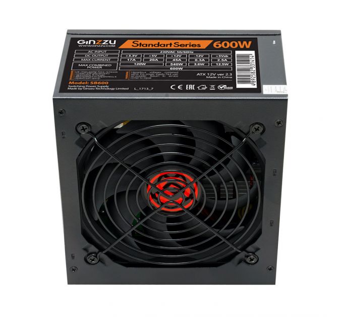 Блок питания Ginzzu SB600 12CM