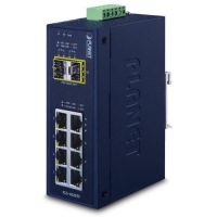 Коммутатор PLANET IP30 Industrial 8-Port 10/100/1000T + 2-Port 100/1000X SFP Ethernet Switch (-40~75
