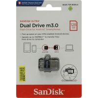 Флеш диск 128GB SanDisk Ultra Android Dual Drive OTG, m3.0/USB 3.0, Black