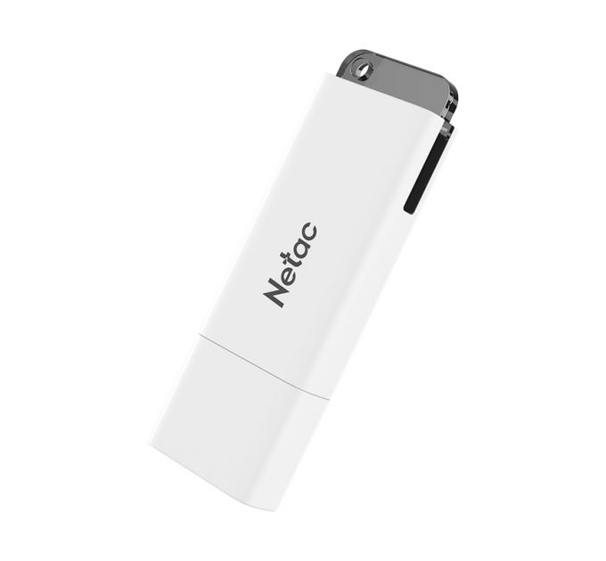 Флеш диск Netac U185 256Gb <NT03U185N-256G-30WH>, USB3.0, с колпачком, пластиковая белая