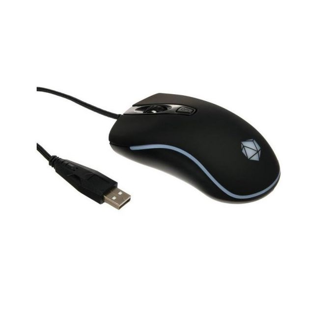 Мышь проводная Qumo Onyx RGB M73 черный, 2400 dpi, USB, кнопки - 4