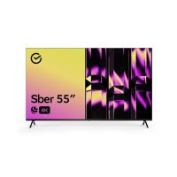 55" Телевизор Sber SDX 55U4123B черный 3840x2160, 4K Ultra HD, 60 Гц, Wi-Fi, Smart TV, Салют ТВ