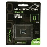Флэш карта Micro SecureDigital 8Gb QUMO QM8GMICSDHC10NA {MicroSDHC Class 10}