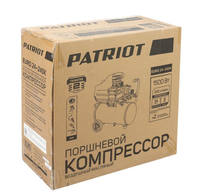 Компрессор поршневой масляный Patriot EURO 24-240K