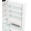 Встраиваемый двухкамерный холодильник Gorenje - белый, с металлической дверцей, открывание влево/вправо, класс SN/N/ST/T