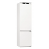Встраиваемый двухкамерный холодильник Gorenje - белый, с металлической дверцей, открывание влево/вправо, класс SN/N/ST/T