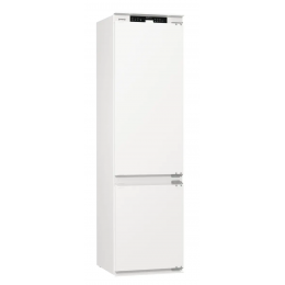Холодильник Gorenje NRKI519141, встраиваемый, двухкамерный, белый, металлическая дверца, адаптивное охлаждение.