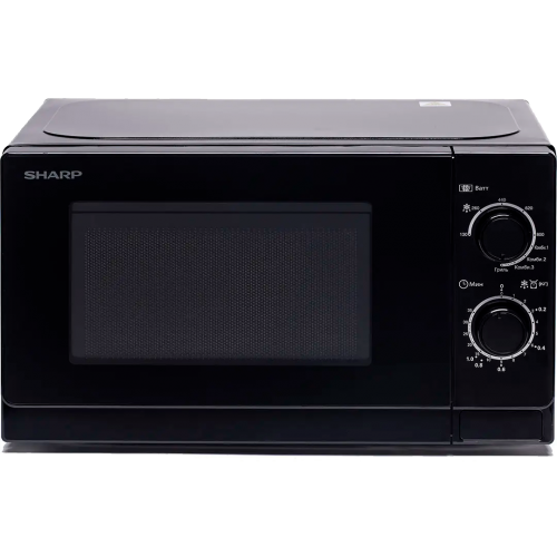 Микроволновая печь Sharp 20 л, 800 Вт с грилем 1000 Вт, черная эмаль