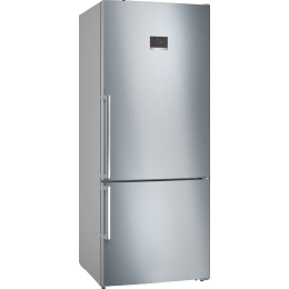 Холодильник BOSCH KGN76CI30U, Full NoFrost, 521л (406л/115л), 186x75x80 см, Нерж. сталь, LCD дисплей, Multi Airflow, AirFresh Filter, LED освещение.