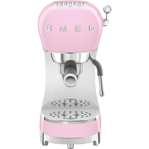 Ручная кофемашина Smeg, стиль 50-х, регулируемая температура кофе, давление 15 бар, емкость контейнера для воды 1.1 л, цвет розовый