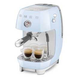 Кофемашина SMEG ECF03PBEU, эспрессо 15 бар, капучинатор, 1.4 л, 50-е гг.
