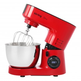 Кухонная машина Korting KKM 0103 Diva, 1500 Вт, 6.3 л, 6 скоростей, красная
