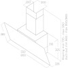 Вытяжка ELICA 80 см - Наклонная, Рециркуляция/Отвод, LED Освещение, Сенсорное Управление, 3 Скорости + Интенсивный Режим, Индикация Фильтра, Таймер, Энергоэффективность А, Черная
