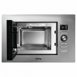 Korting KMI 720 X, встраиваемая микроволновая печь, 20 л, 900 Вт, гриль 1000 Вт, LED дисплей, нержавеющая сталь