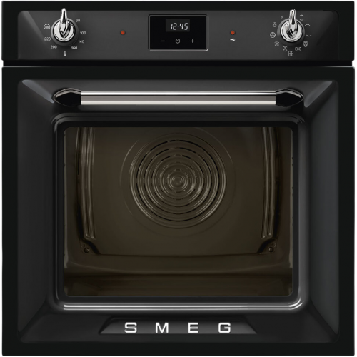 Встраиваемая электрическая духовка SMEG SOP6900TN - Многофункциональный духовой шкаф с пиролизом, 60 см, 9 функций, черный