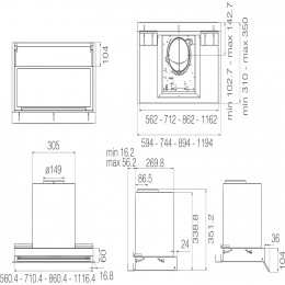 Вытяжка Elica BOXIN ADV PLUS 90 см, механическое управление, 3 скорости, LED освещение, Airmatic, фильтр индикация, таймер, энергоэффективность, SKU: ix/a/90-prf0195520