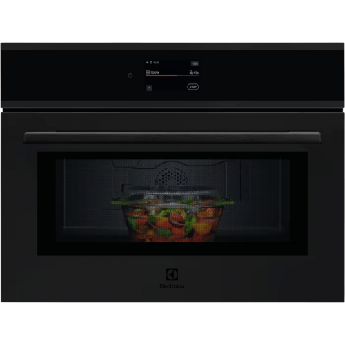 Встраиваемая микроволновая печь Electrolux с грилем, 44 л, 1000 Вт, черная - электронное управление, автоприготовление и авторазмораживание