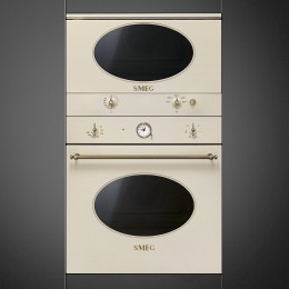 Встраиваемая микроволновая печь SMEG MP822NPO, 22л, 850Вт, кремовая