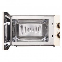 Микроволновая печь Korting KMO 815 RB, 20 л, ретро, гриль, разморозка, таймер, цвет слоновая кость/бронза