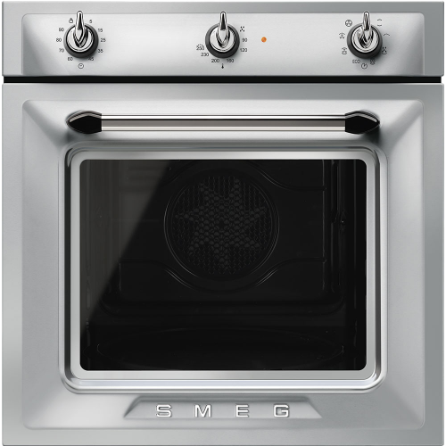 Встраиваемая электрическая духовка SMEG Victoria 60 см - Многофункциональный духовой шкаф с 6 функциями, нержавеющая сталь с защитой от отпечатков пальцев