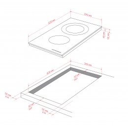 Варочная панель Kuppersberg ECO 322, 30 см, Hi-Light, 2 конфорки, черная