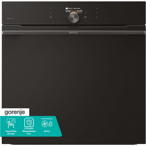 Встраиваемая электрическая духовка Gorenje 77 л с Wi-Fi, пиролитической очисткой и термощупом - идеальный выбор для вашей кухни