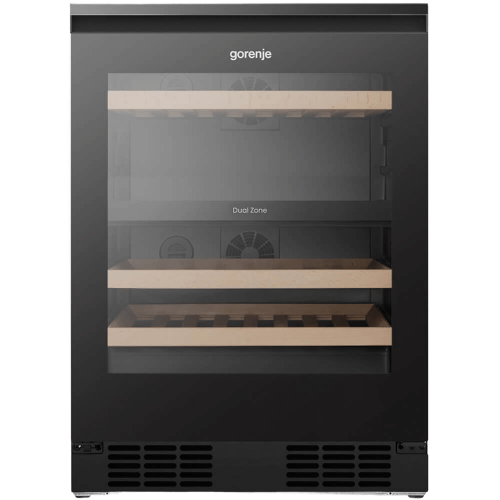 Винный шкаф Gorenje/ Винный шкаф Gorenje, ВхШхГ 819х595х575 мм, объем 138 л, вместительность 46 бутылок, 4 полки, цифровой дисплей, Wi-Fi, LED освещение, защита от УФ-излучения, энергоэффективность А+, цвет черный
