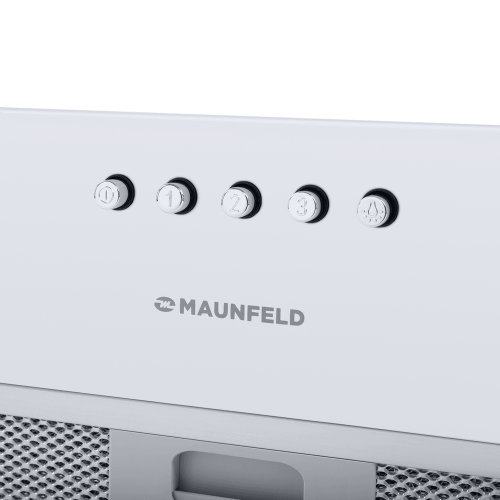Кухонная вытяжка MAUNFELD Crosby Power 50 белая, 1050 м³/ч, полновстраиваемая, 3 скорости, механическое управление, уровень шума 51.8 дБ