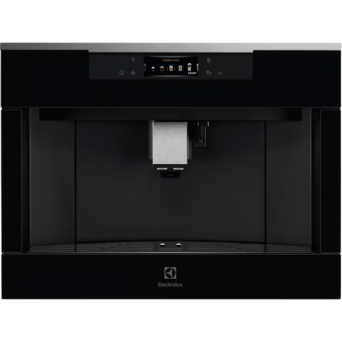 Встраиваемая кофемашина ELECTROLUX с сенсорным управлением - автоматическая, цвет нержавеющая сталь и черный