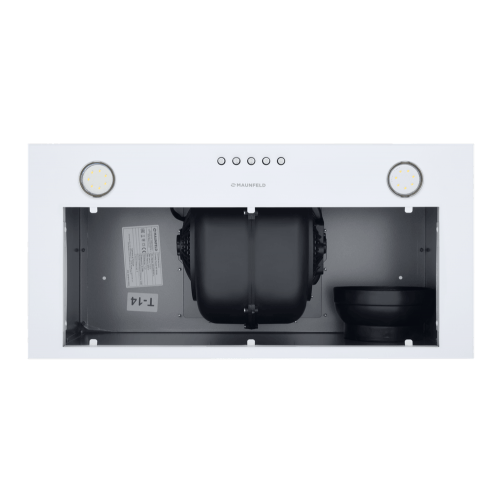 Кухонная вытяжка MAUNFELD Crosby Power 50 белая, 1050 м³/ч, полновстраиваемая, 3 скорости, механическое управление, уровень шума 51.8 дБ