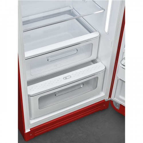 Холодильник SMEG 50-х годов, однокамерный, 270 л, красный с инверторным компрессором и морозильной камерой