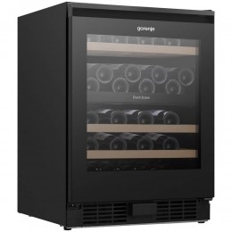 Винный шкаф Gorenje/ Винный шкаф Gorenje, ВхШхГ 819х595х575 мм, объем 138 л, вместительность 46 бутылок, 4 полки, цифровой дисплей, Wi-Fi, LED освещение, защита от УФ-излучения, энергоэффективность А+, цвет черный