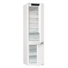Встраиваемый двухкамерный холодильник Gorenje - белый, с металлической дверцей, открывание влево/вправо, класс SN/N/ST/T