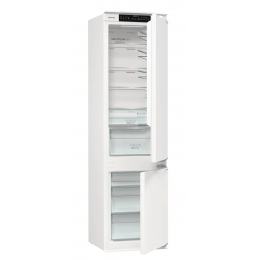 Холодильник Gorenje NRKI519141, встраиваемый, двухкамерный, белый, металлическая дверца, адаптивное охлаждение.