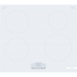 Индукционная варочная панель Bosch PUE612BB1J, 60 см, белая, сенсорное управление, PowerBoost, блокировка от детей